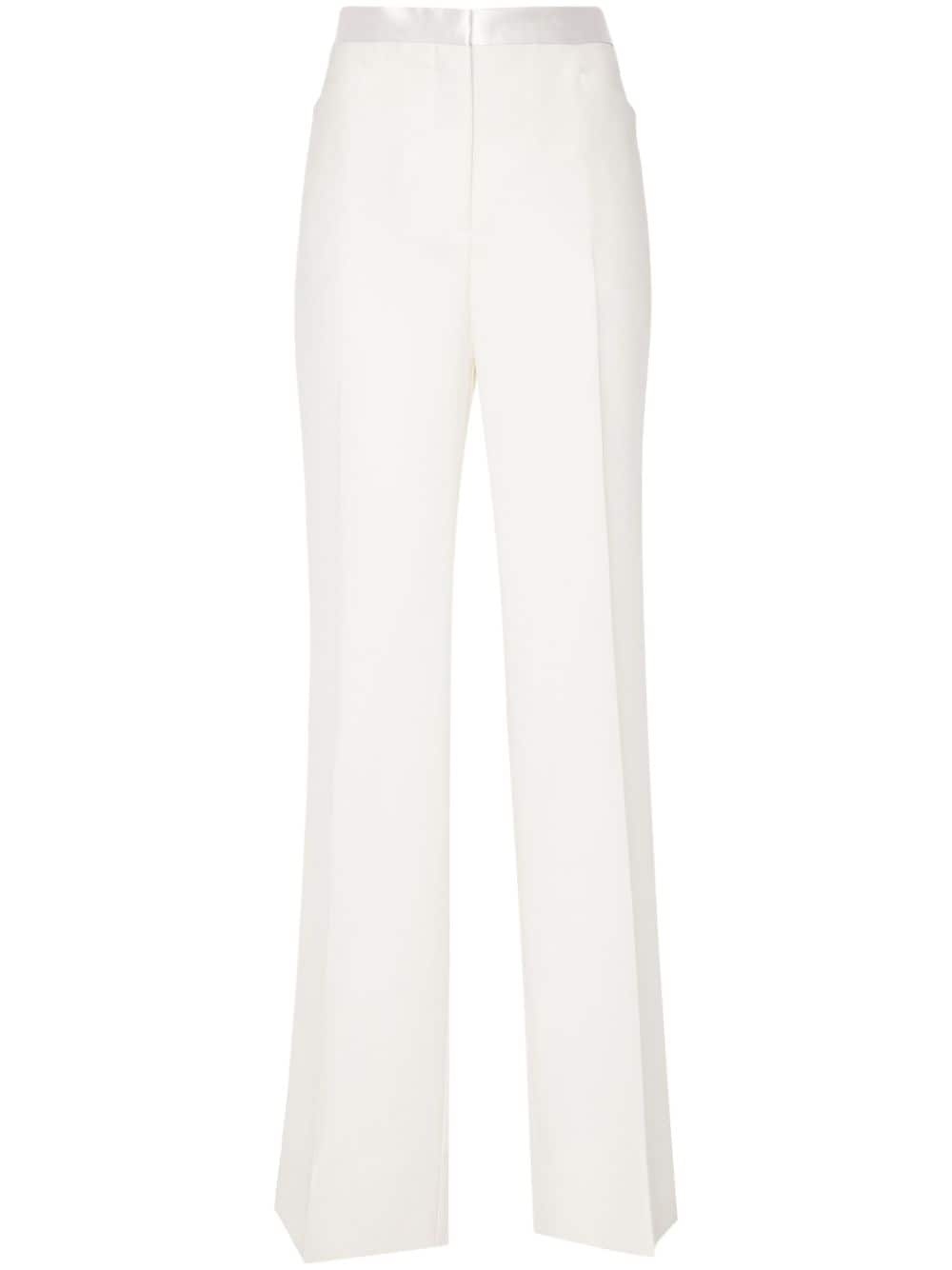 pressed-crease straight trousers - 1