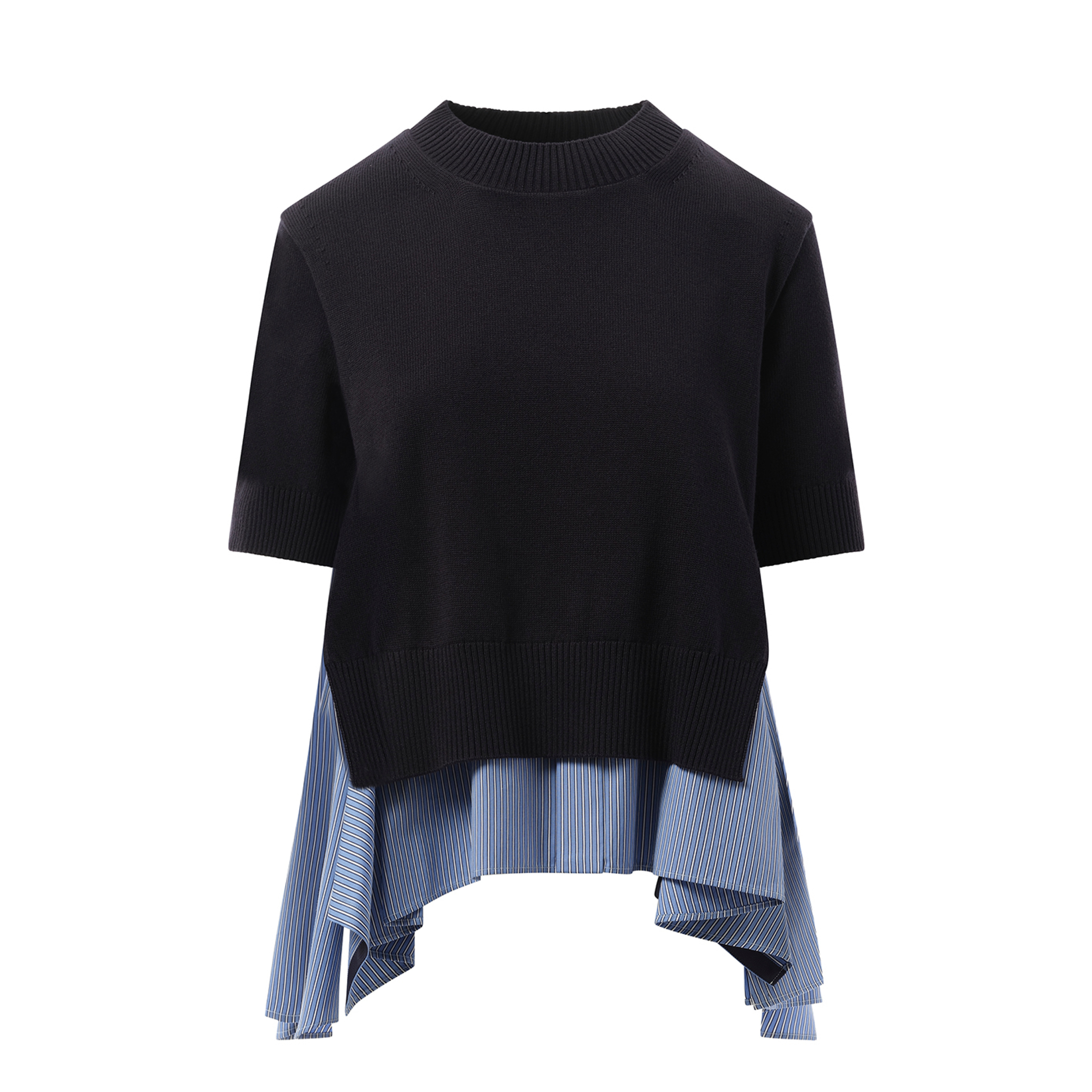 トップス Sacai Cotton Gabardine x Knit Pullover Cotton Gabardine x Knit Pullover | sacai Official Store
