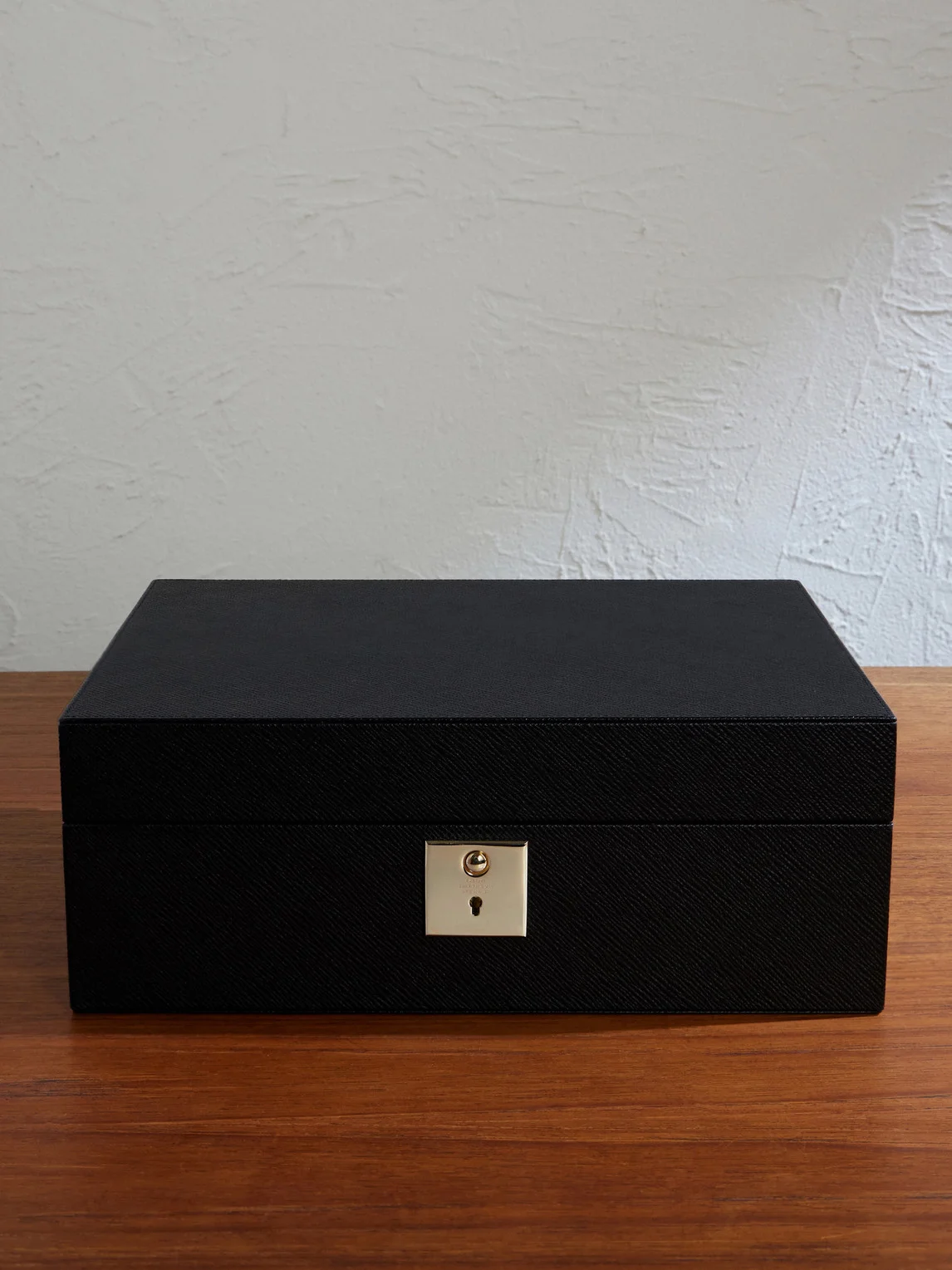 Panama Cross-Grain Leather Jewellery Box - 1