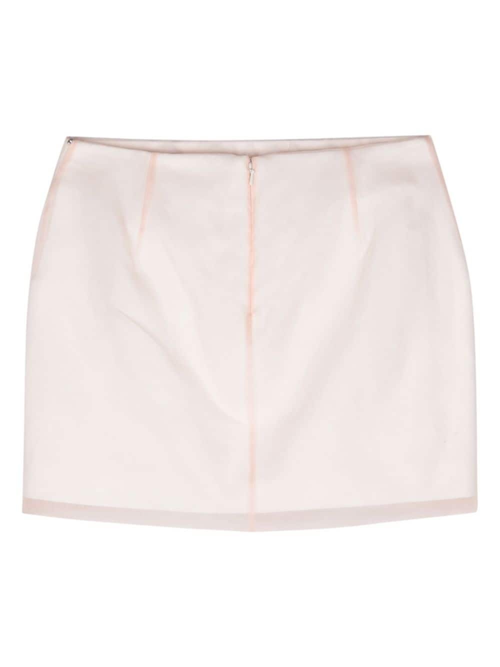 double-layer silk miniskirt - 2
