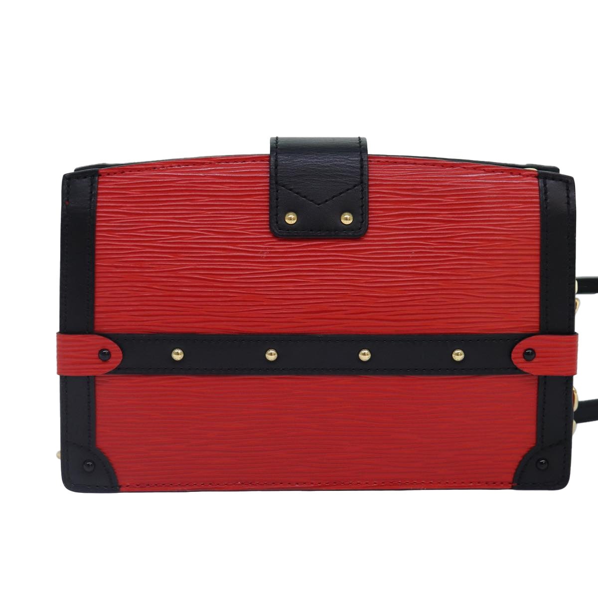 LOUIS VUITTON Epi Trunk Clutch Shoulder Bag Red Black M51697 - 2