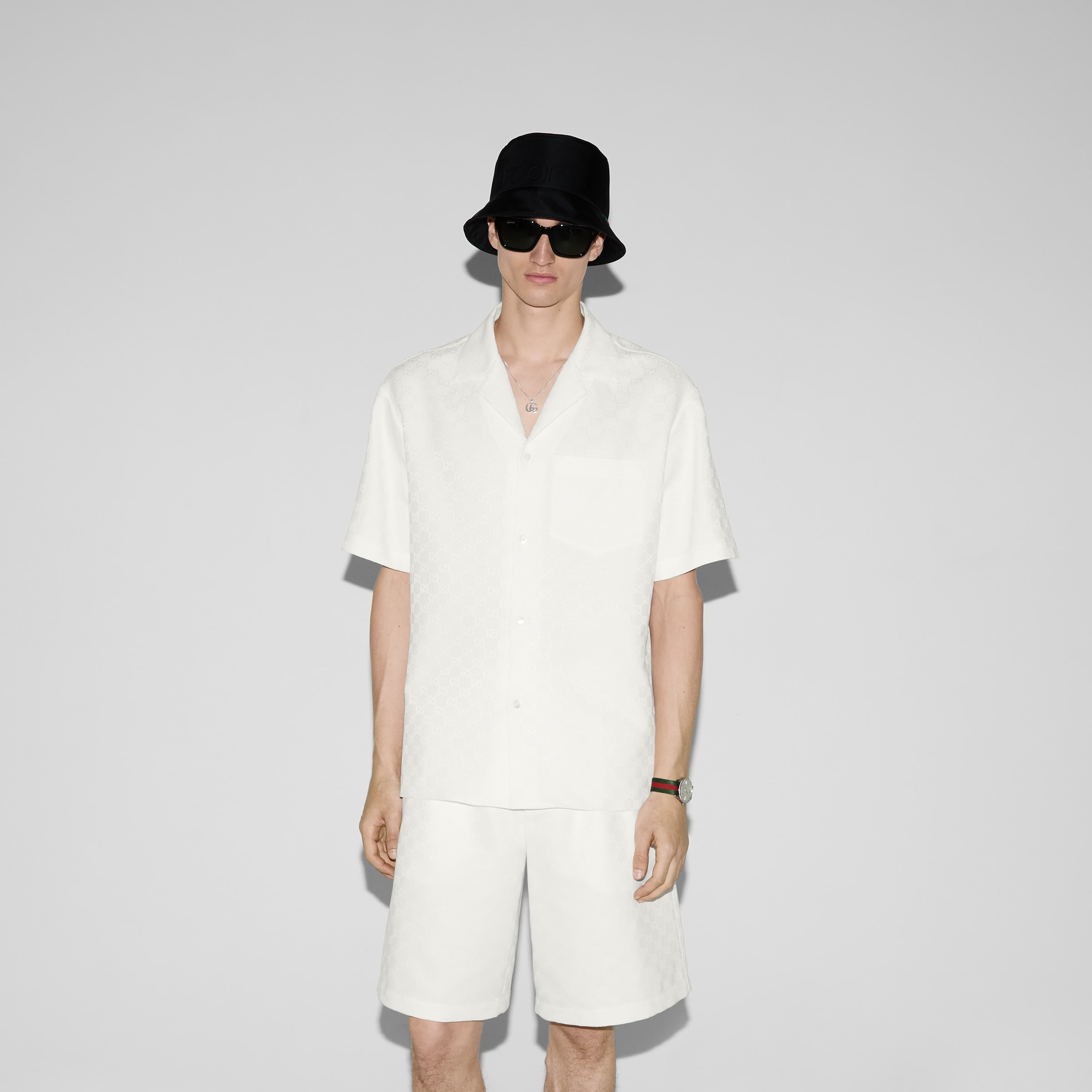Linen blend GG canvas shirt - 3
