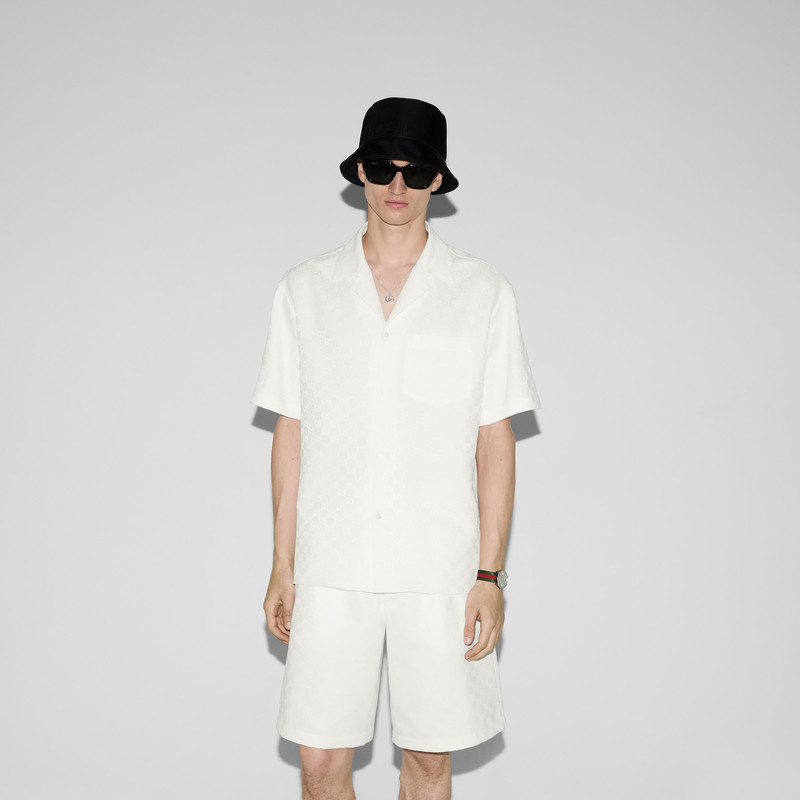 Linen blend GG canvas shirt 3