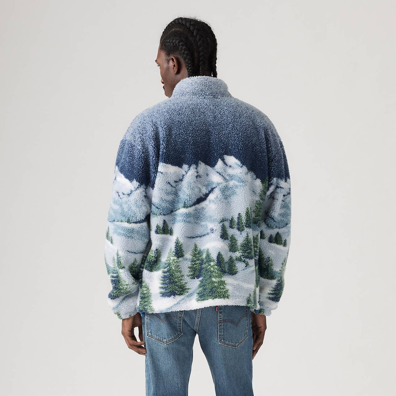 JACQUARD SHERPA FULL ZIP SWEATER 4