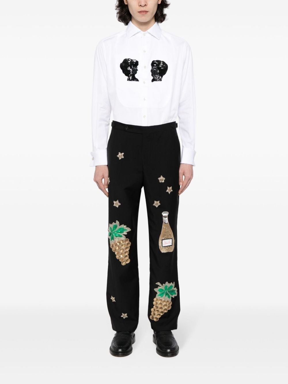 Arbane embroidered tailored trousers - 2