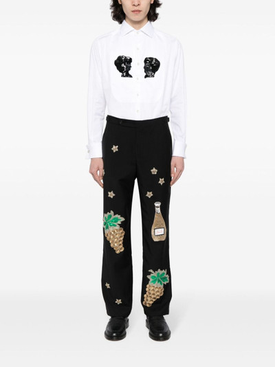 BODE Arbane embroidered tailored trousers outlook
