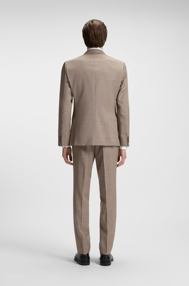BOSS SLIM-FIT THREE-PIECE SUIT IN MICRO-PATTERNED WOOL outlook