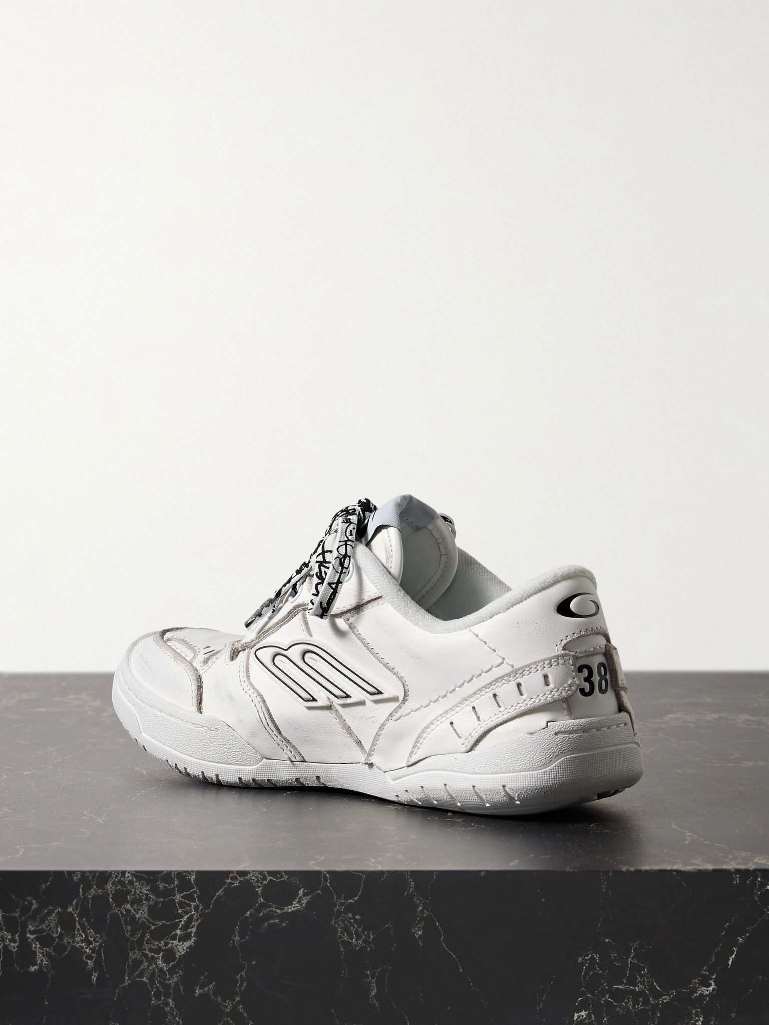 Hamptons distressed leather sneakers White - 3