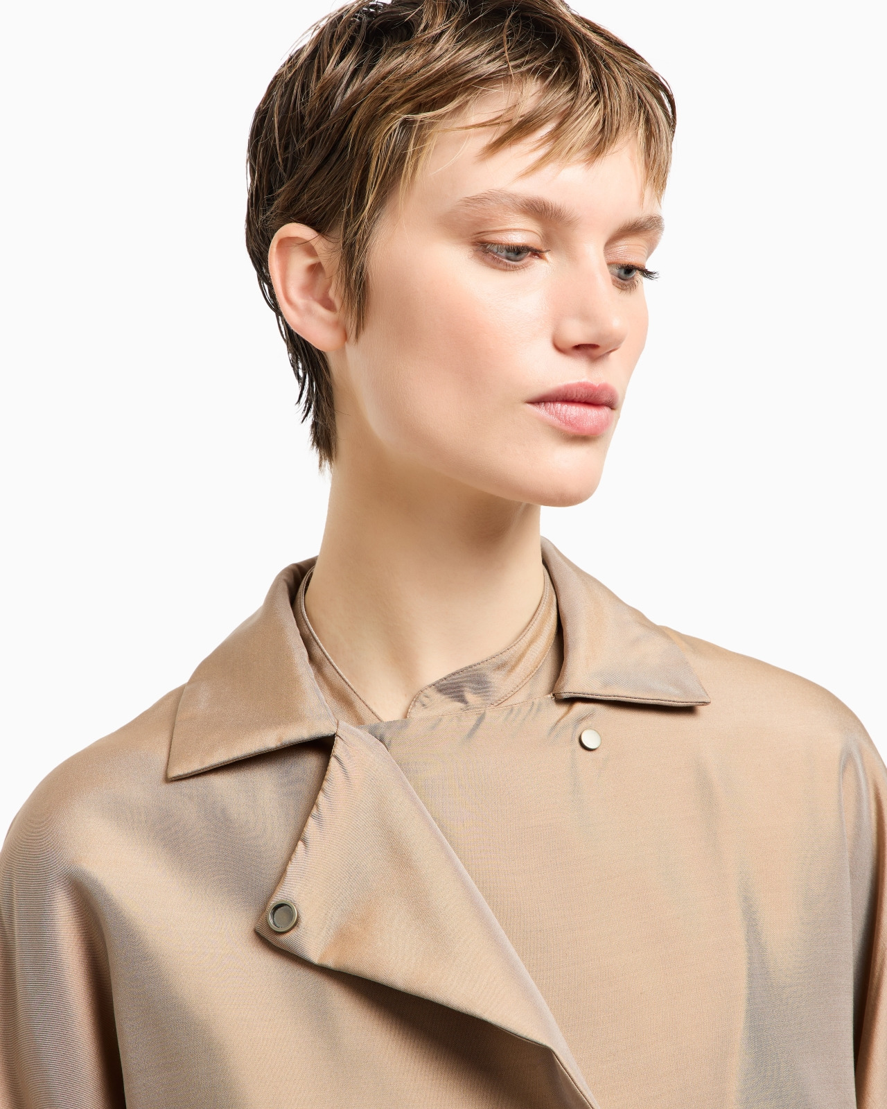 SILK SATIN BLOUSON - 5