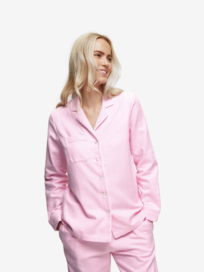 Women's Pyjamas Kelburn 32 Brushed Cotton Pink - 3