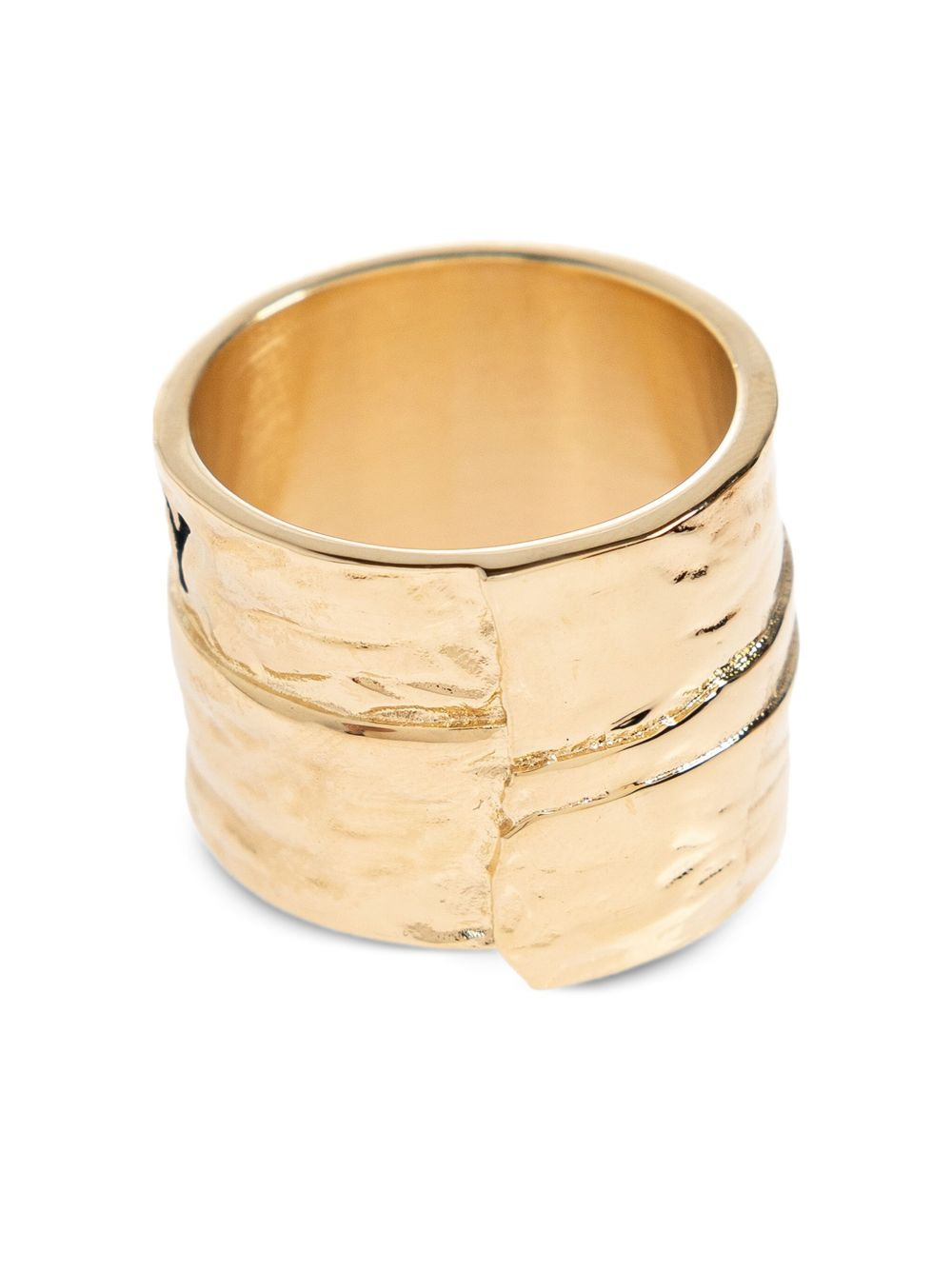 hammered logo ring - 4