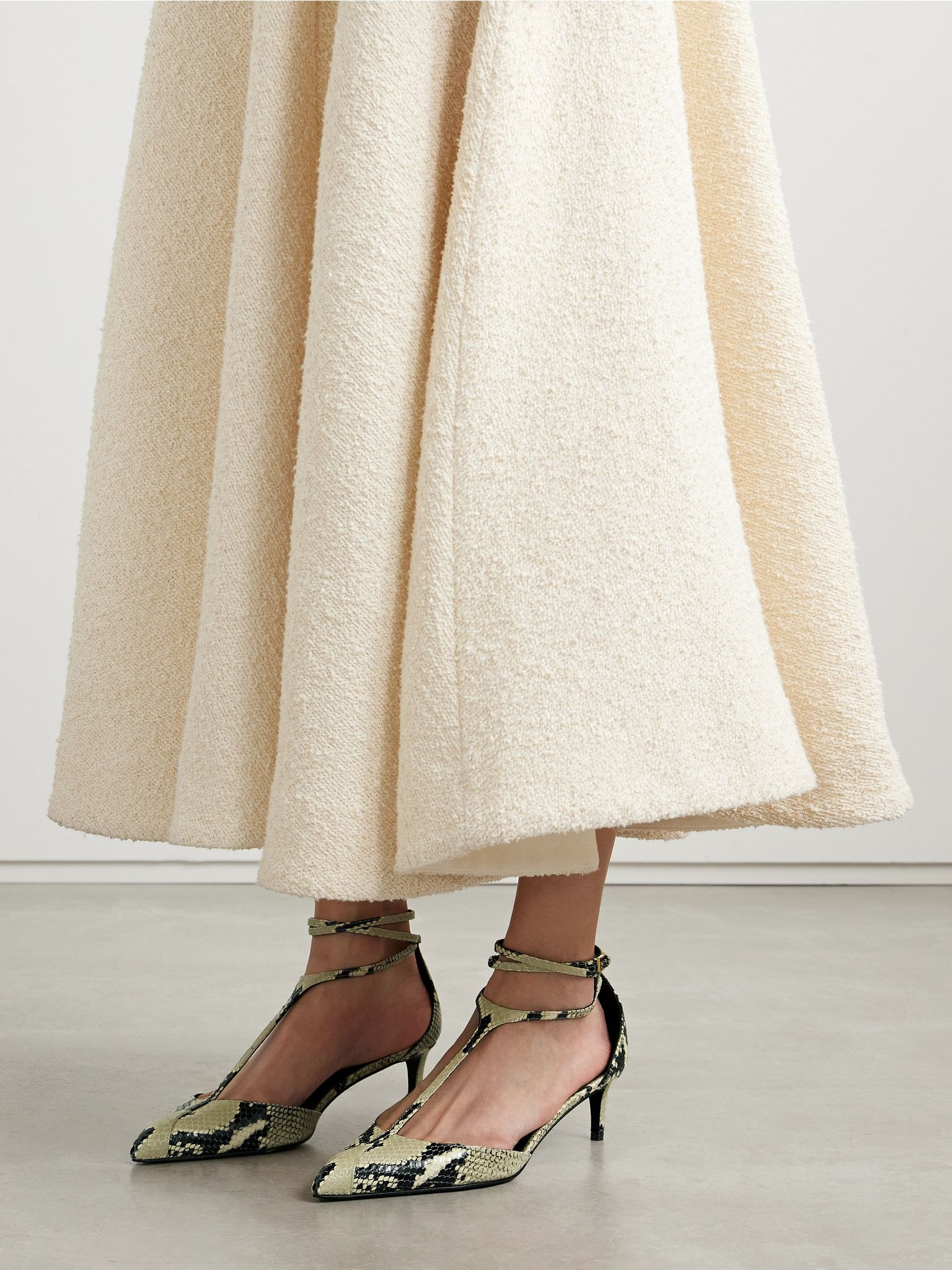 Mia snake-effect leather pumps Snake print - 2