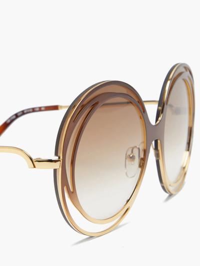 Chloé Carlina round metal sunglasses outlook