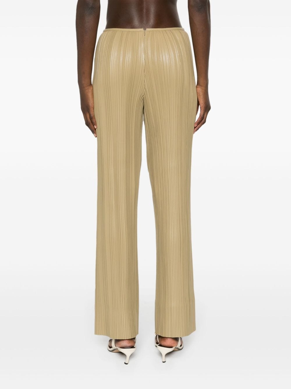 Emae pleated faux-leather trousers - 4
