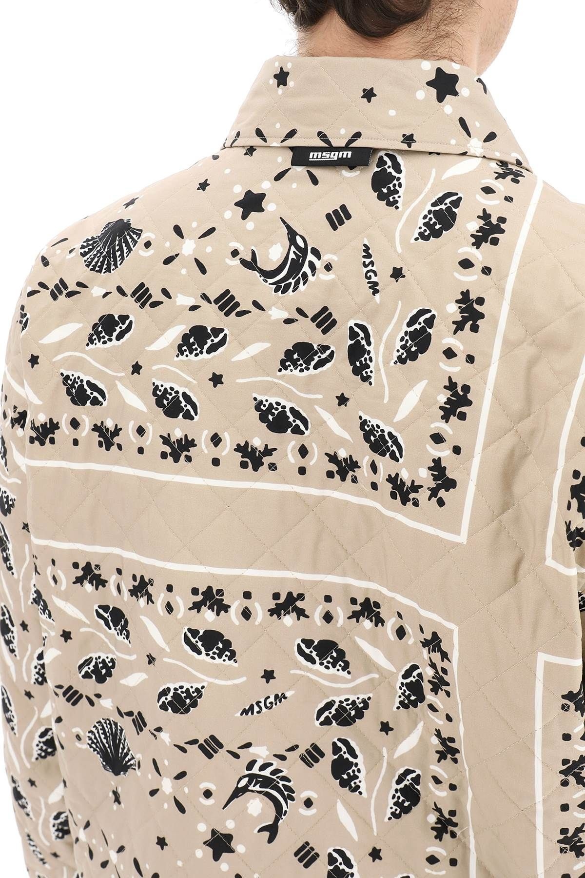 BANDANA PRINT QUILTED JACKET - 5