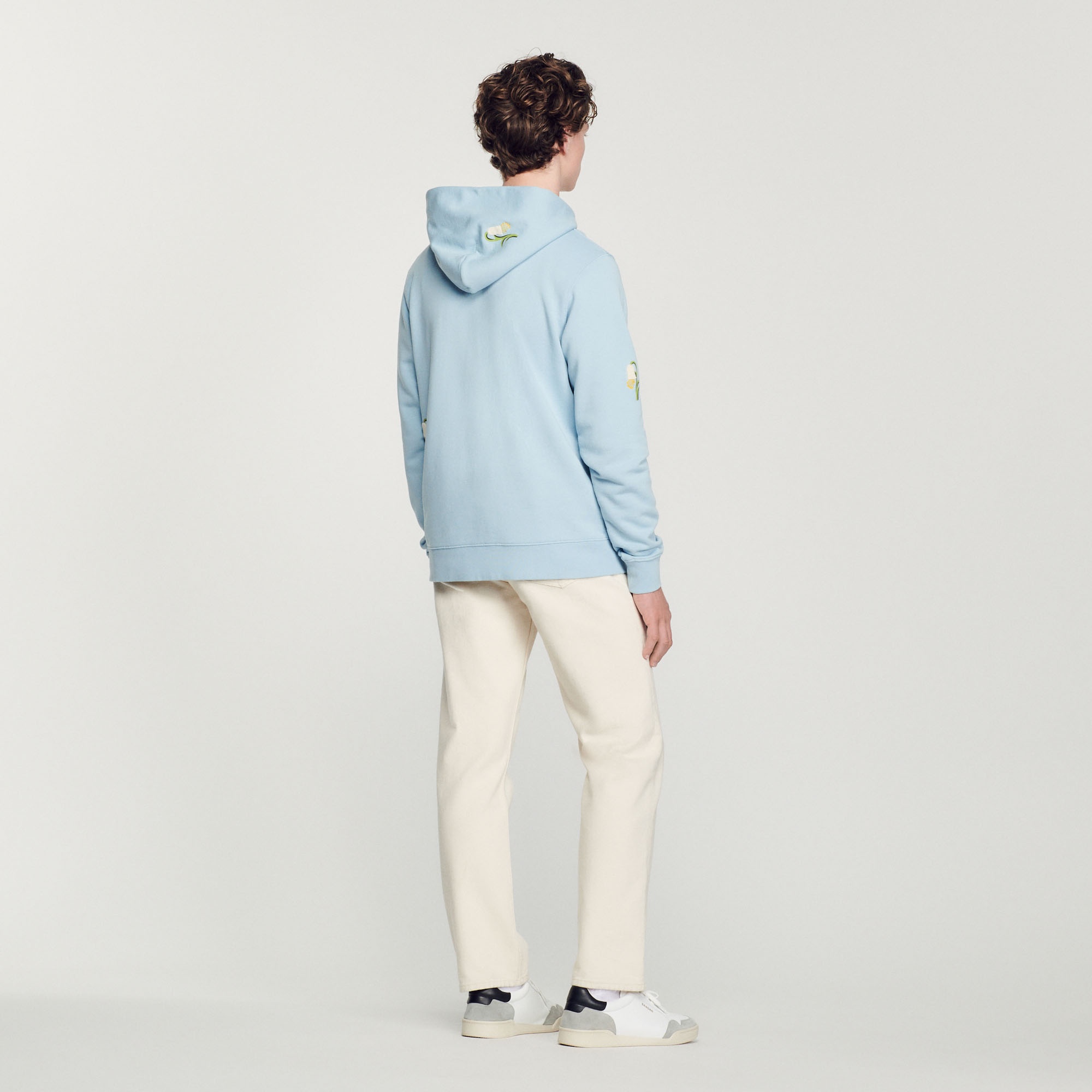 Embroidered lily of the valley hoodie - 6