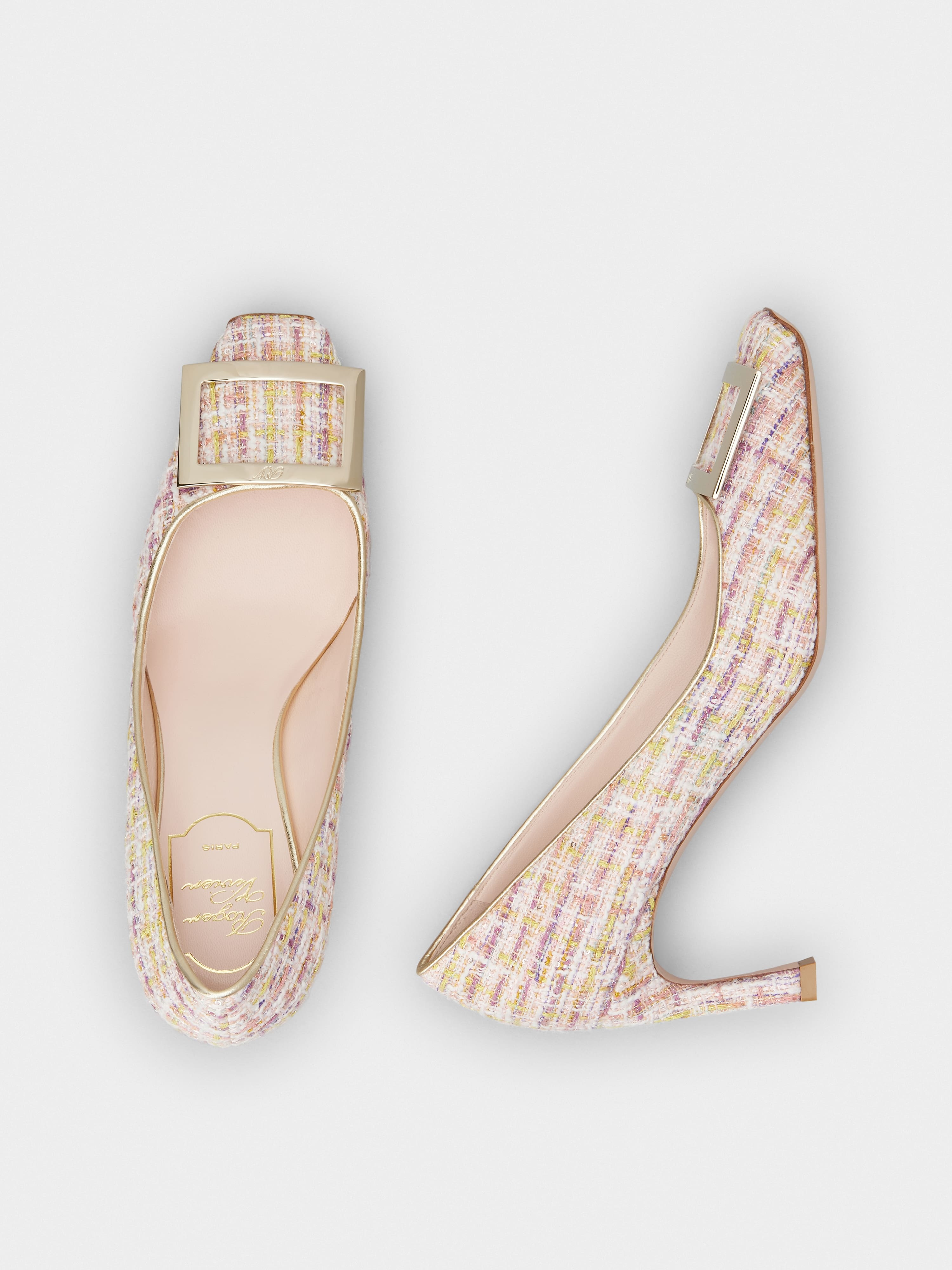 Trompette Metal Buckle Pumps in Fabric - 4