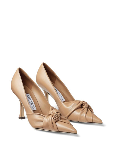 JIMMY CHOO Hedera 90mm knot-detail pumps outlook