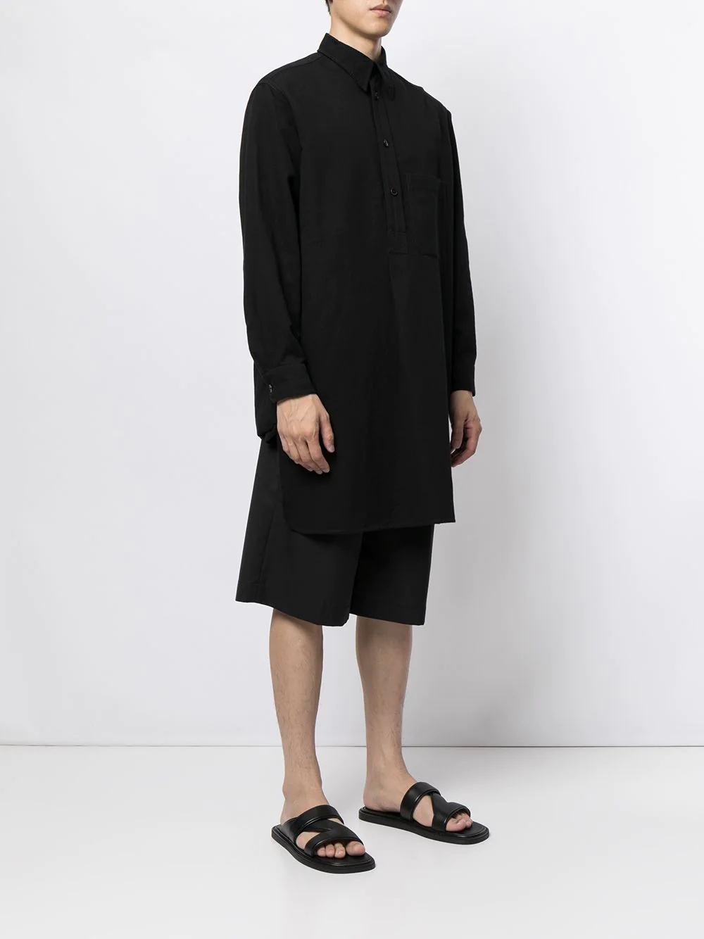 longline pullover shirt - 4