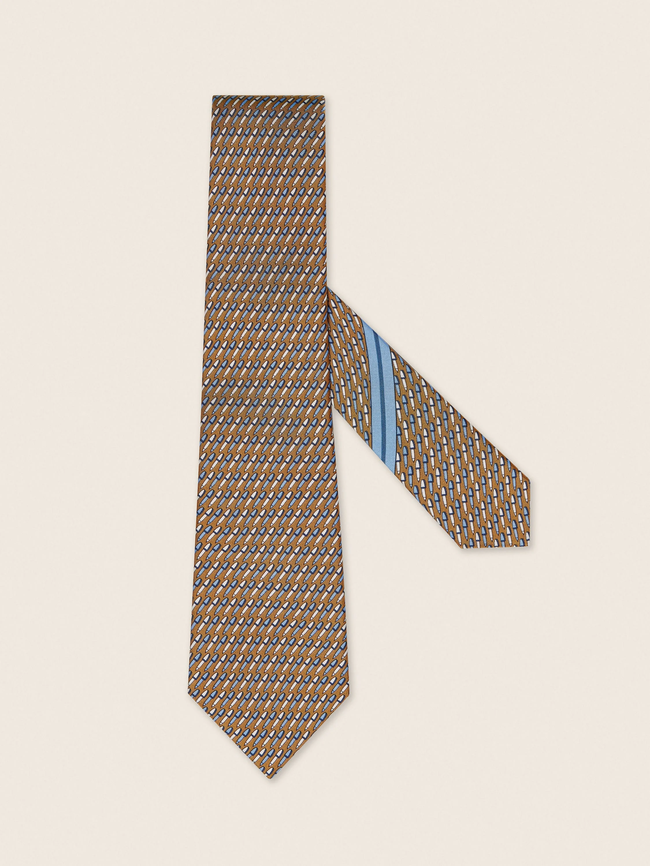 DARK ORANGE SILK TIE - 1