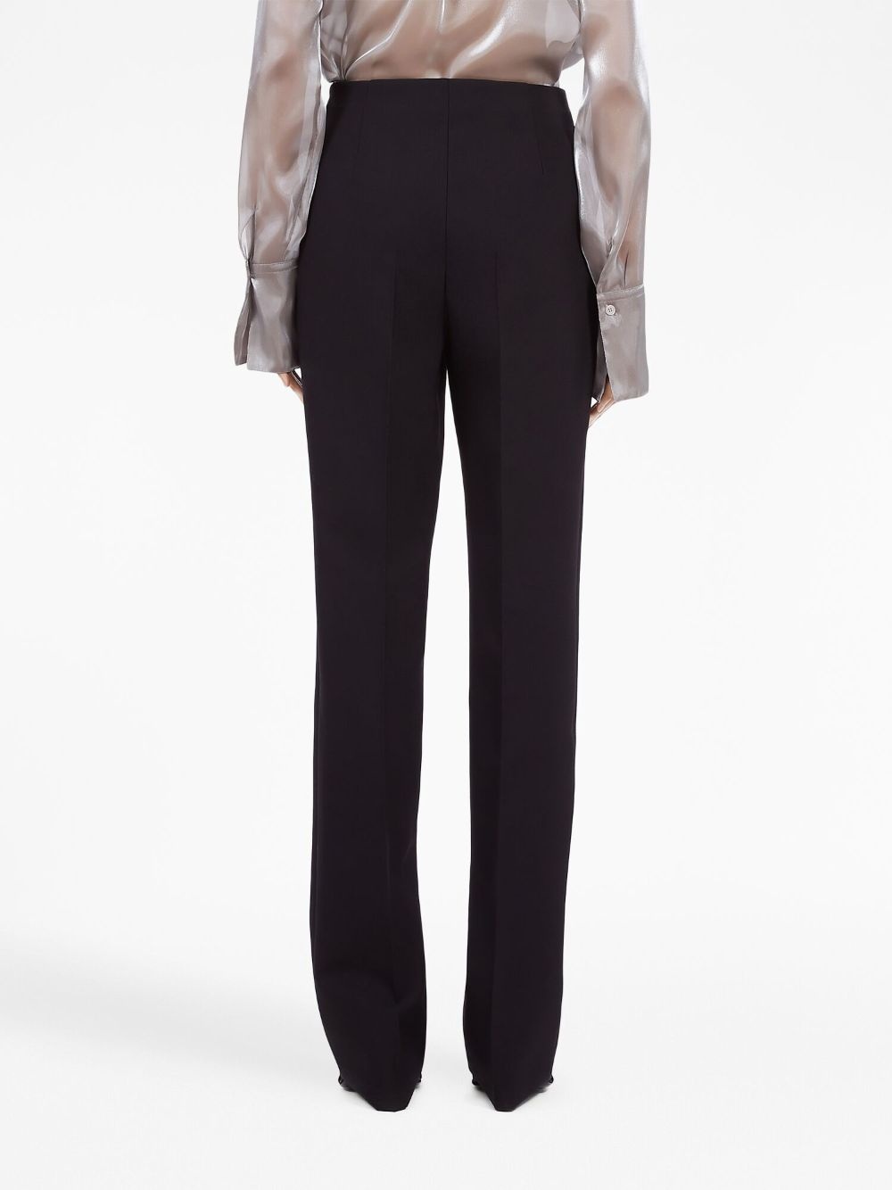 straight-leg wool trousers - 4