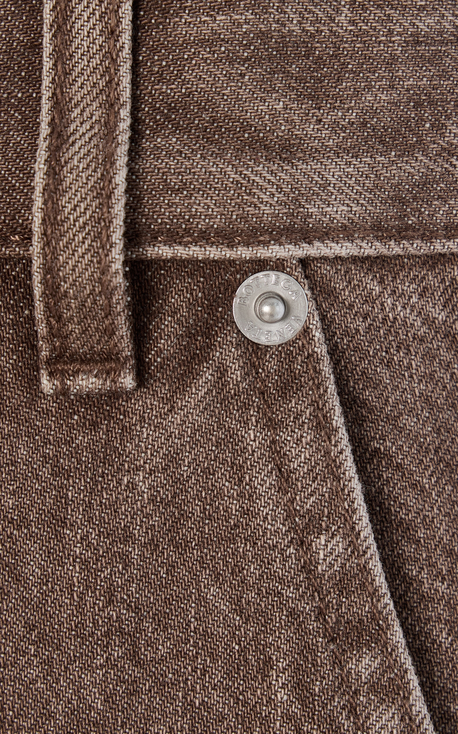Washed Cotton Cargo Jeans brown - 5