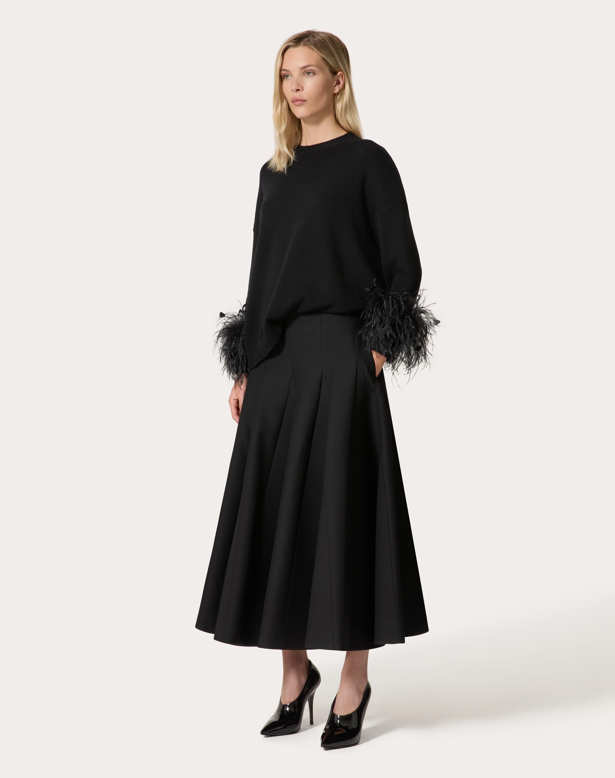 CREPE COUTURE MIDI SKIRT - 2