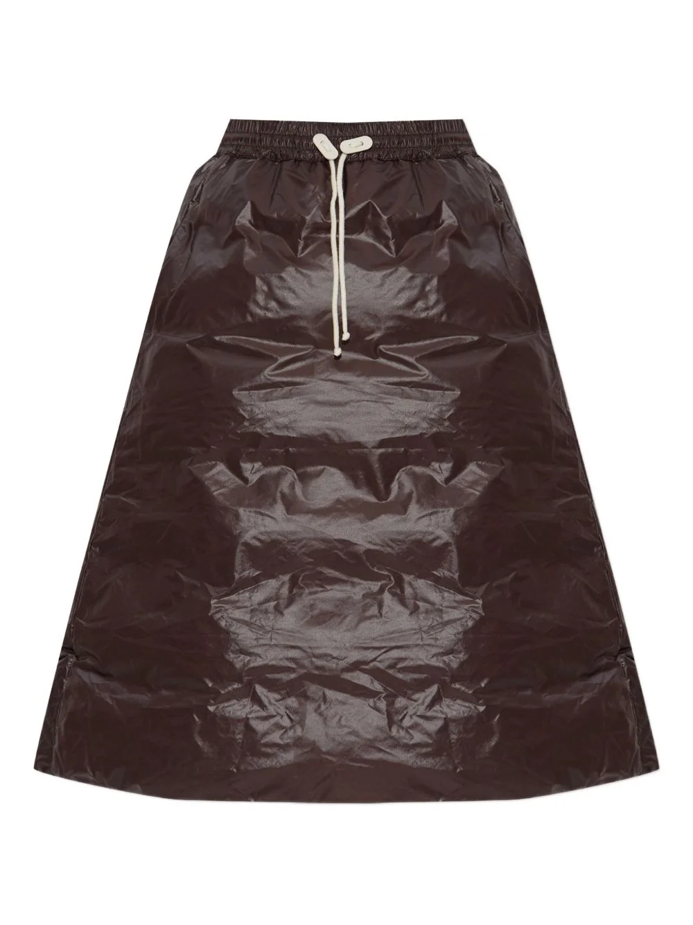 drawstring padded midi skirt - 1