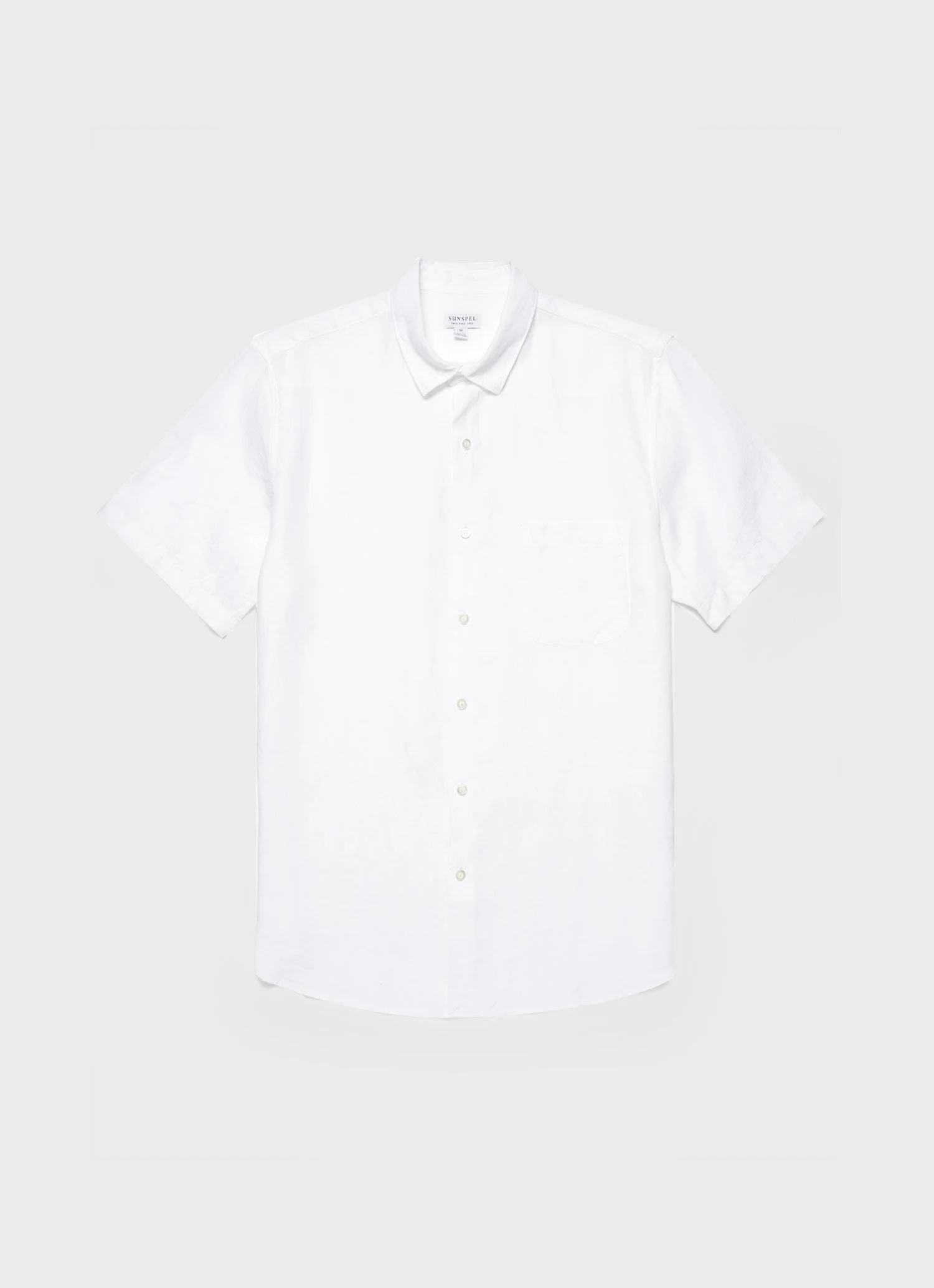 Short Sleeve Linen Shirt - 1