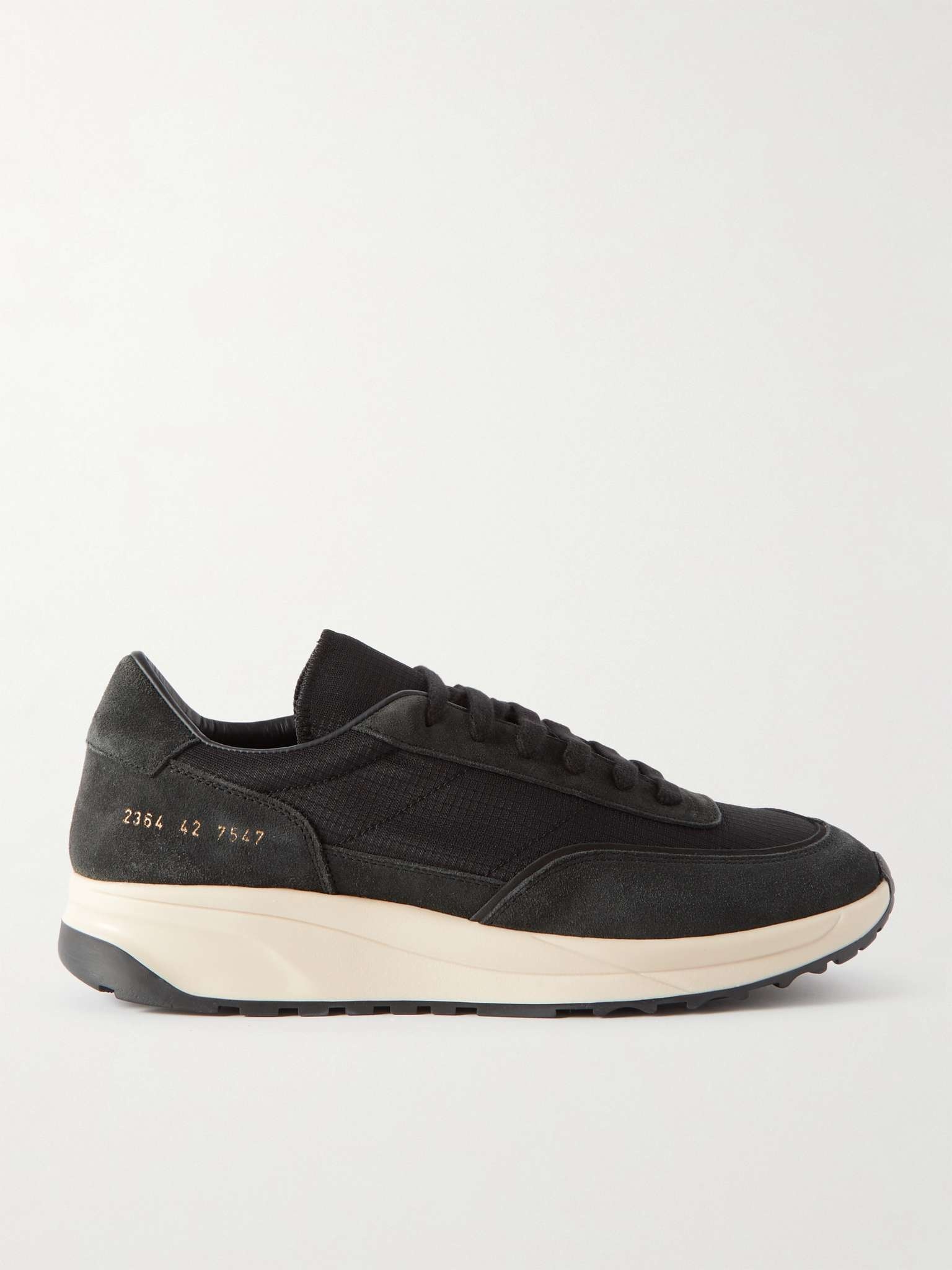 Track 80 Leather-Trimmed Suede and Ripstop Sneakers - 1