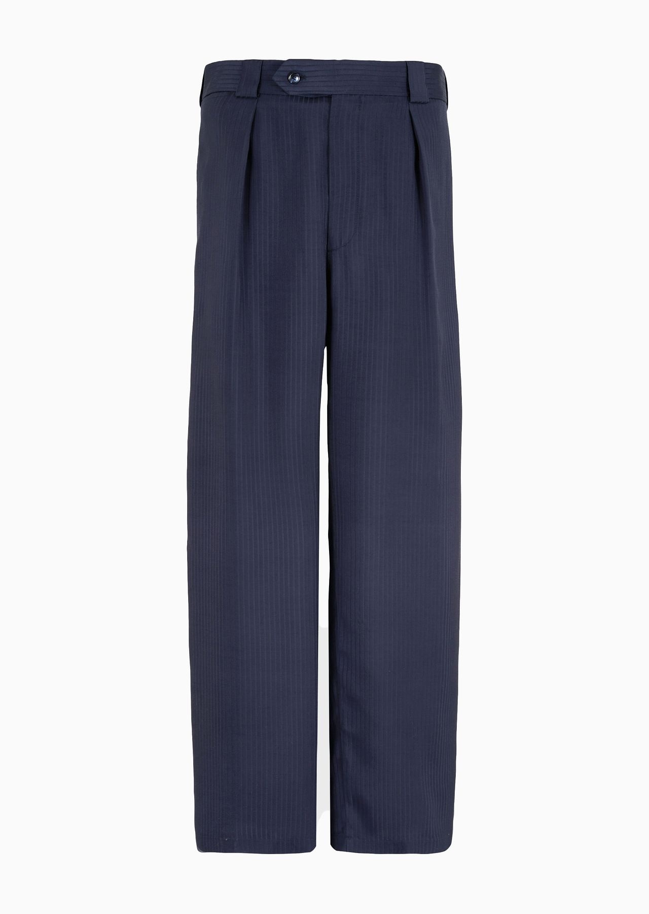 Single-pleat pinstriped cupro and silk trousers - 1