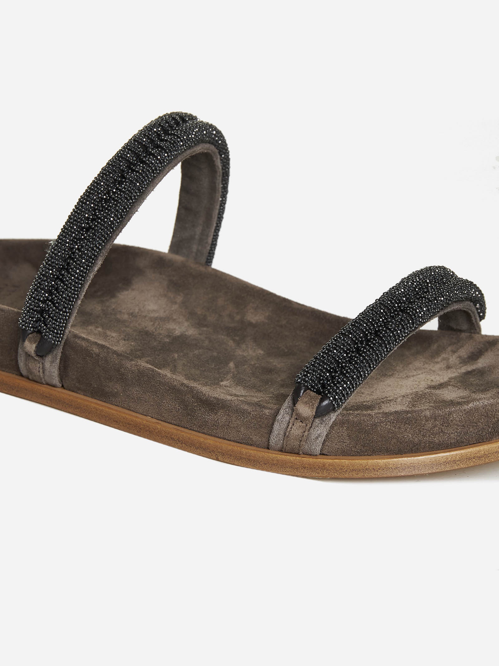 Monile and suede sandals - 4