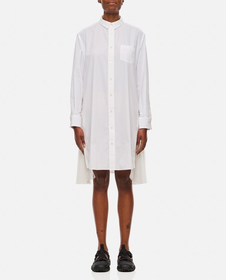ワンピース SACAI White Poplin Dress Sacai Poplin Mini Dress in White | Lyst
