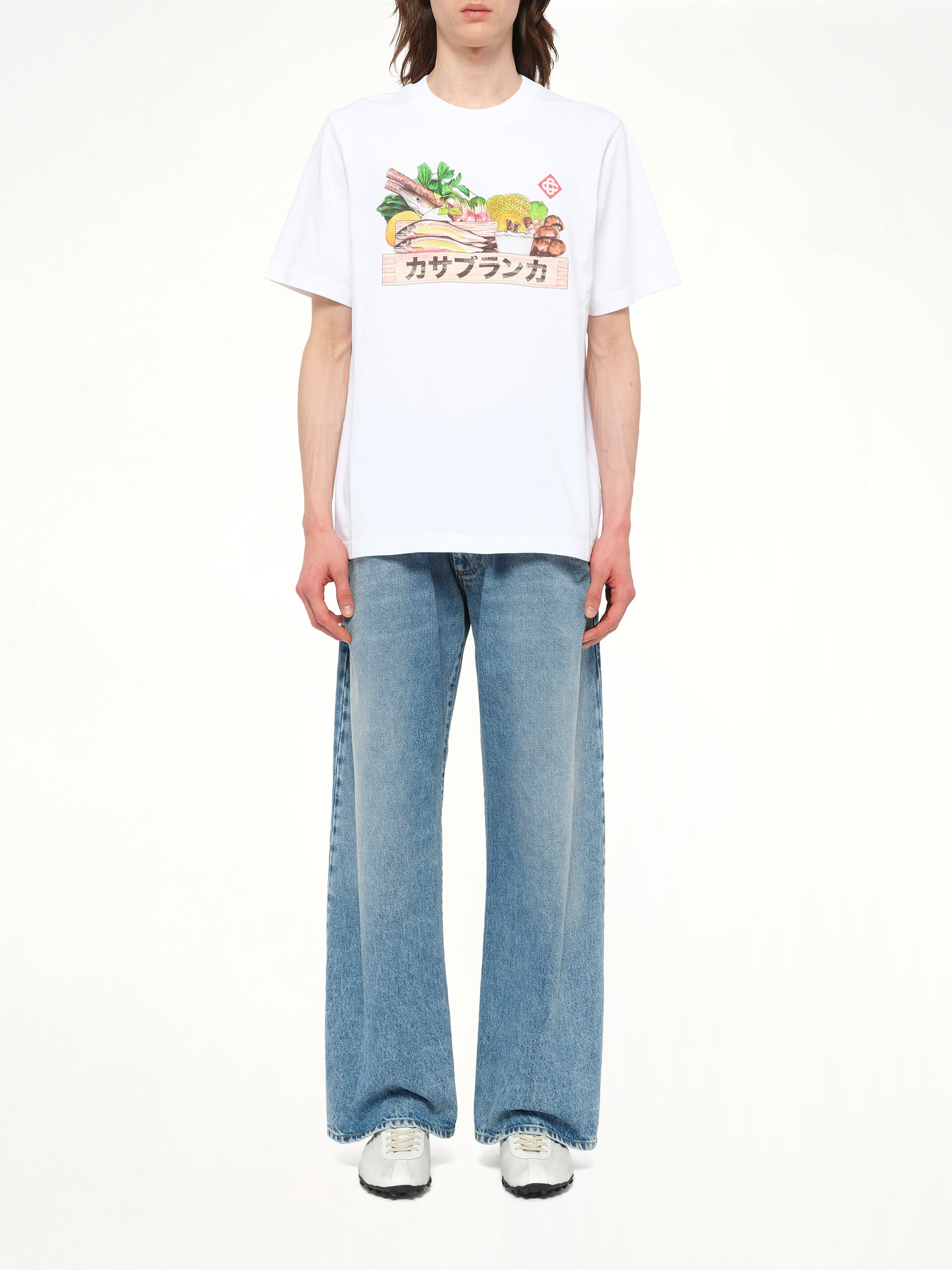 Casablanca Ingredient Printed T-Shirt in White - 7