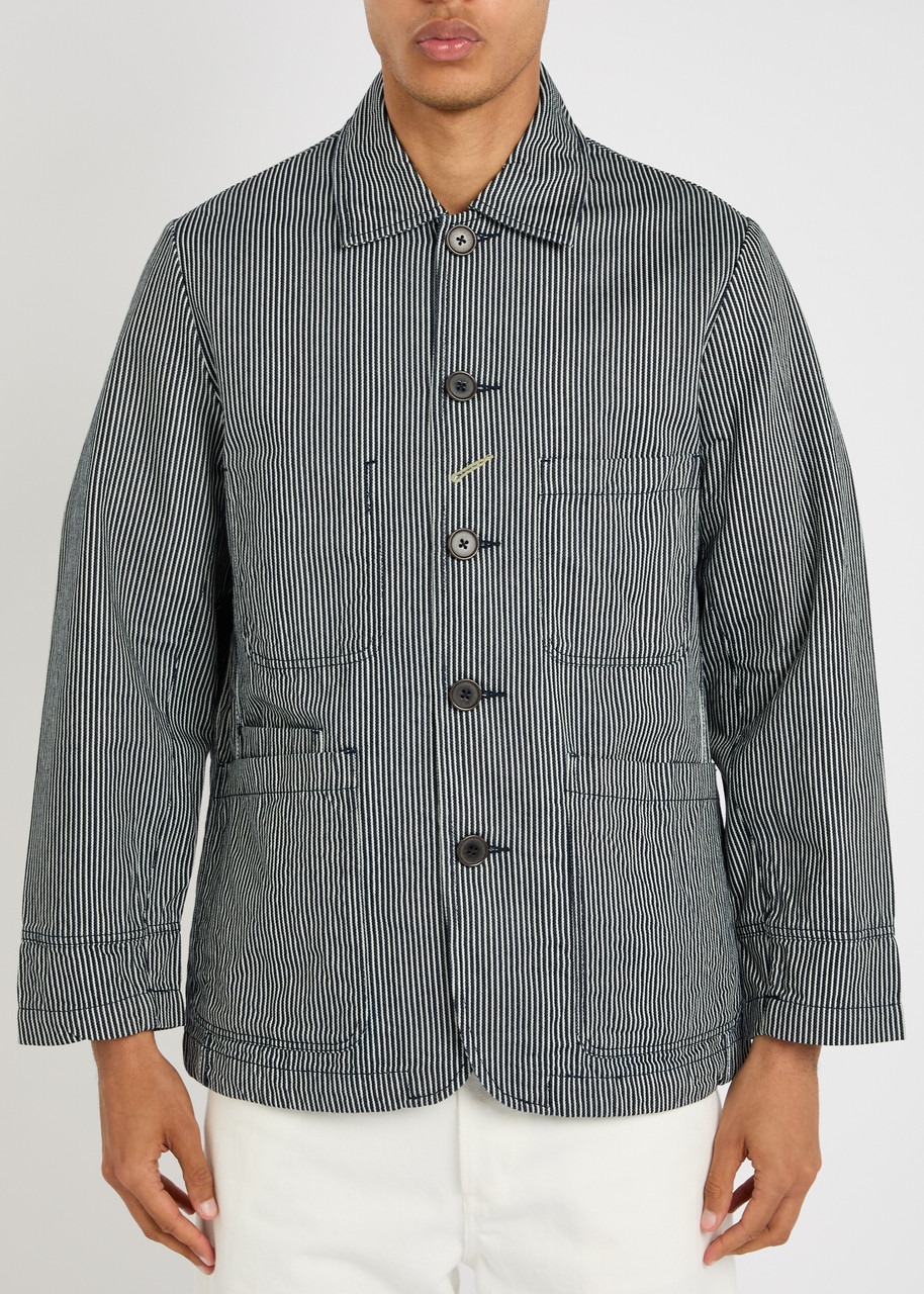 Universal Works Hickory Striped Cotton Overshirt - 2
