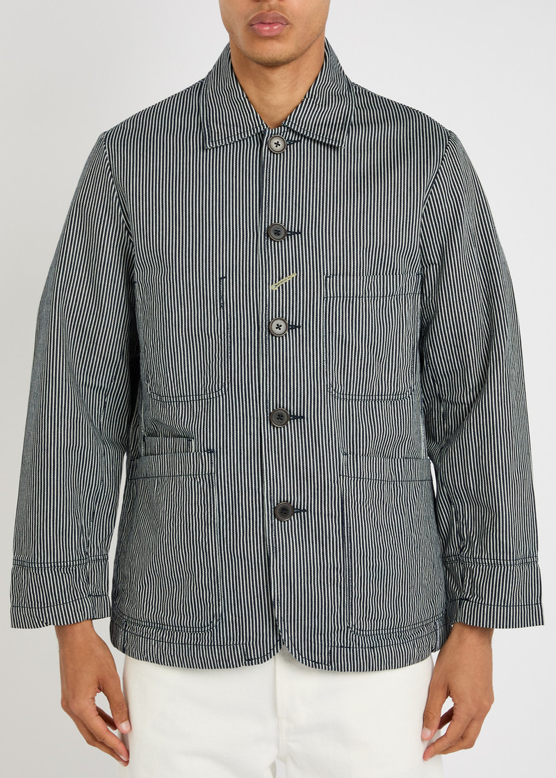 Universal Works Universal Works Hickory Striped Cotton Overshirt outlook