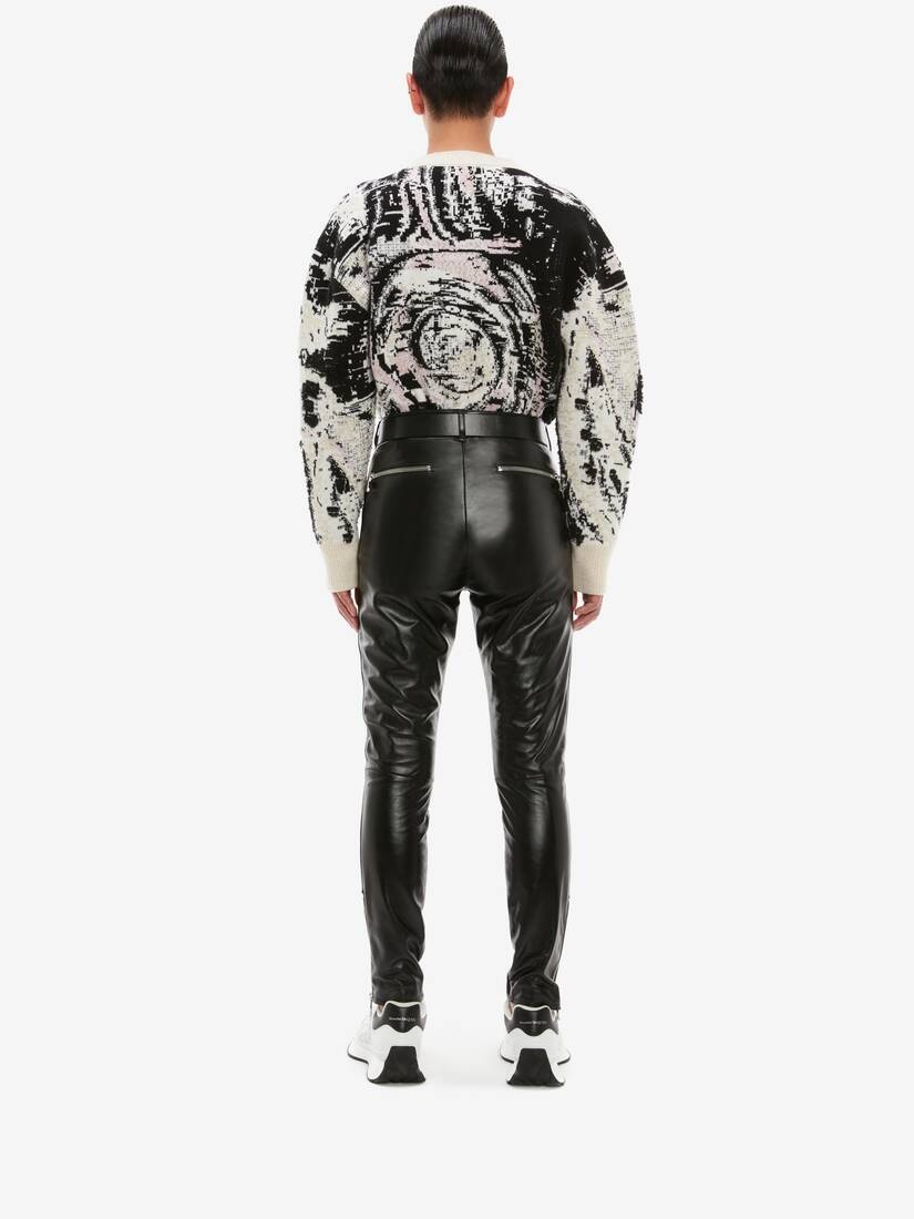 William Blake Dante Jacquard Jumper in Ivory/black - 4