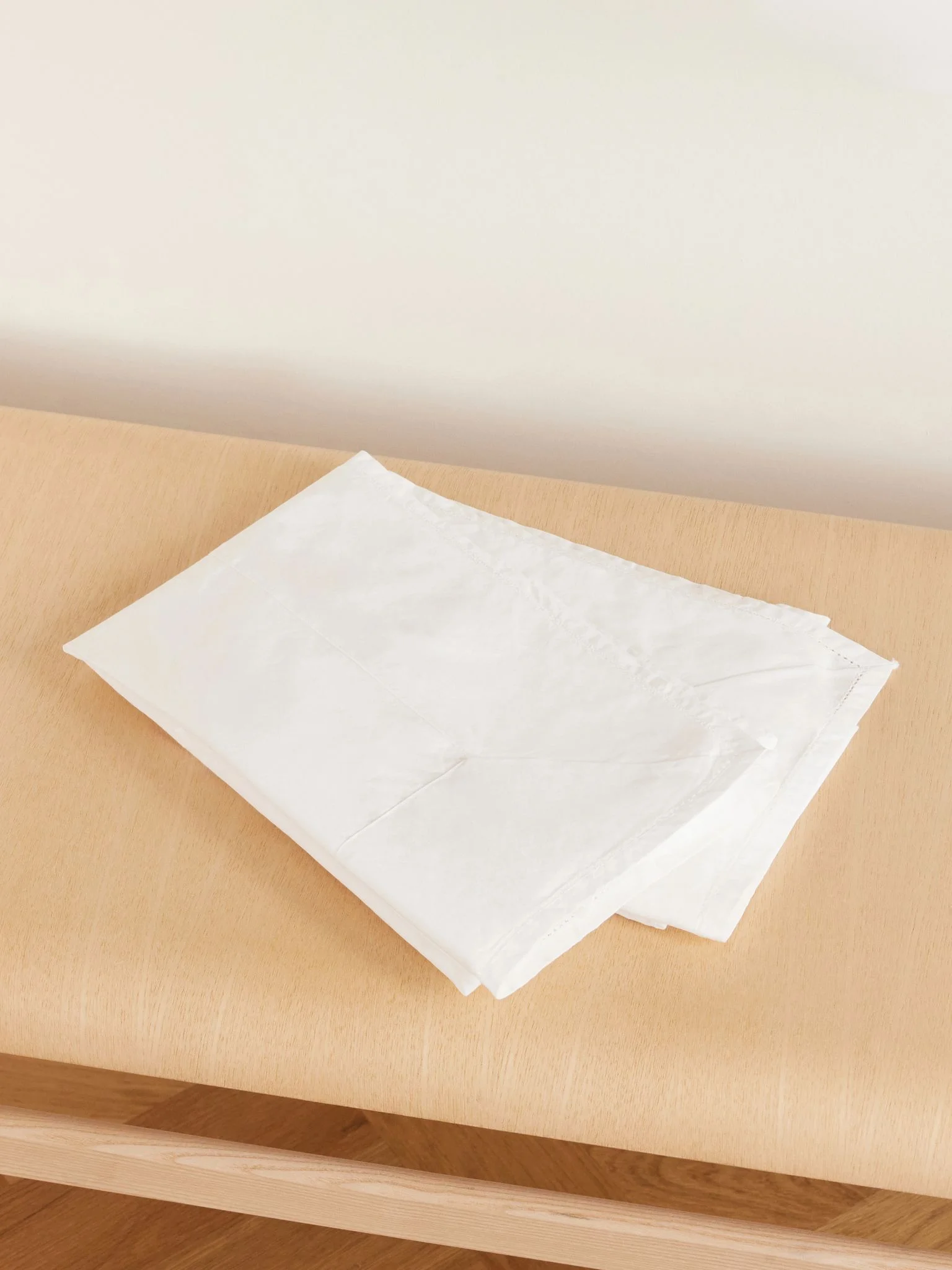 Odette set of two broderie anglaise-trimmed organic cotton-percale pillow cases White - 1
