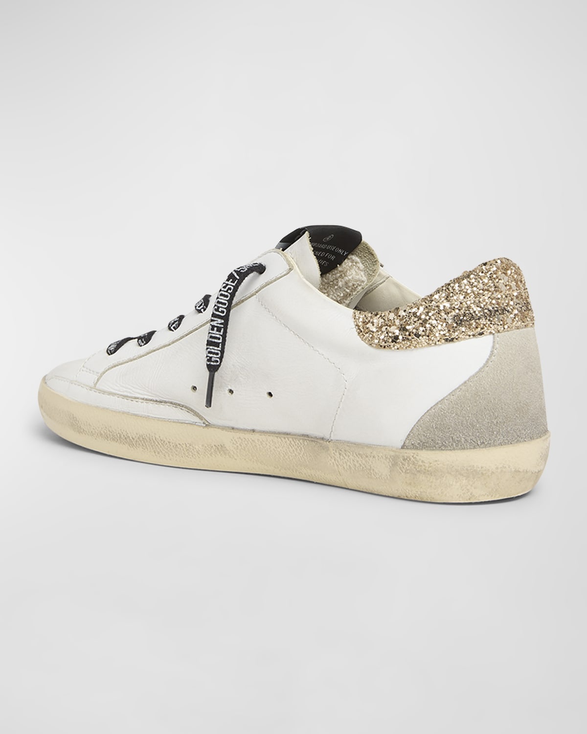 Superstar Glitter Leather Low-Top Sneakers - 4