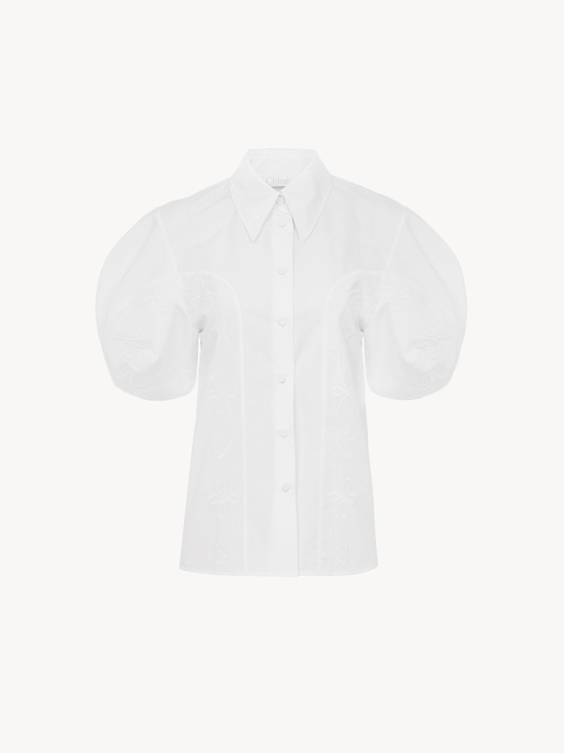 Chloé EMBROIDERED BALLOON-SLEEVE SHIRT outlook