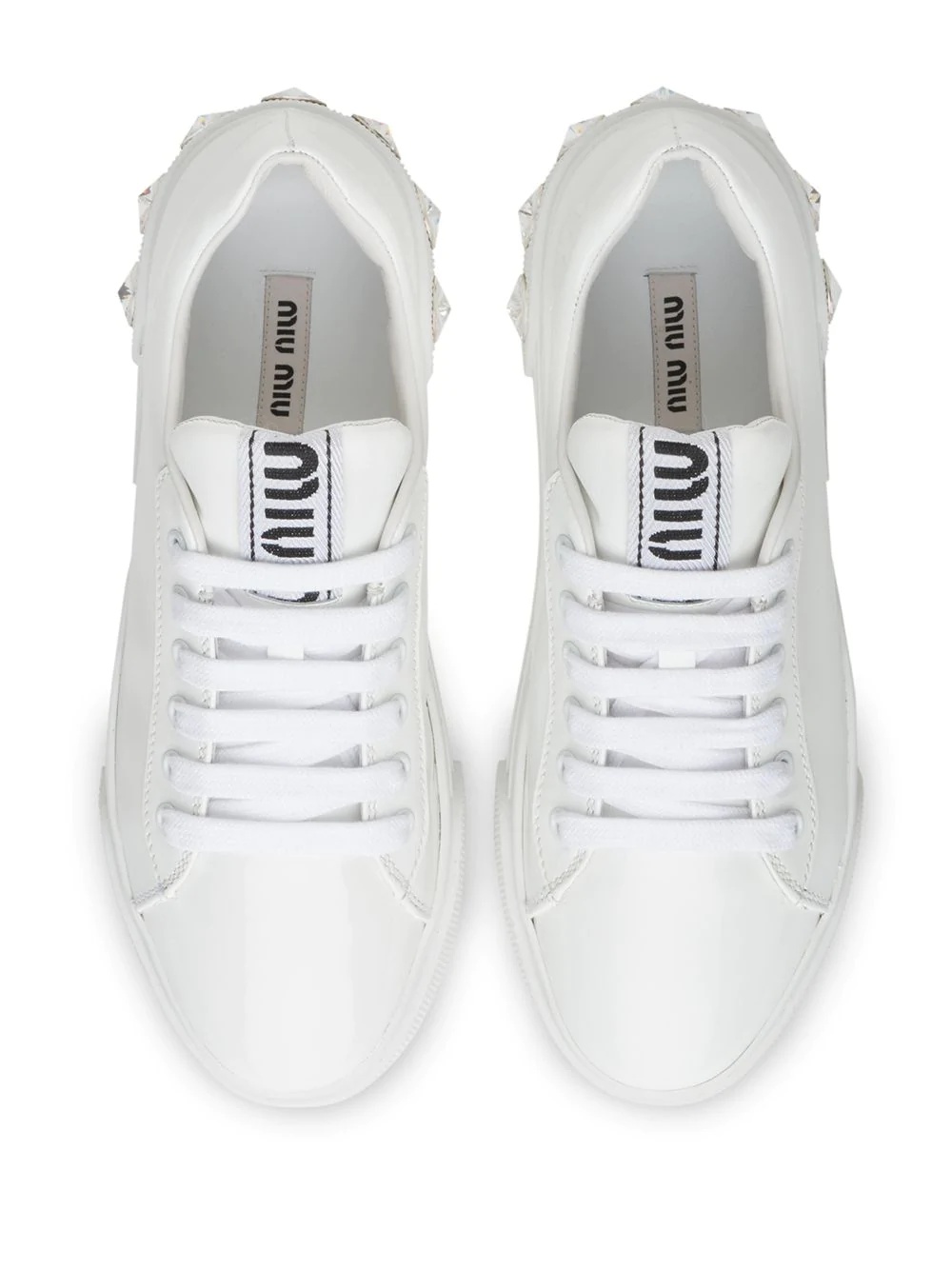 patent low-top sneakers - 4