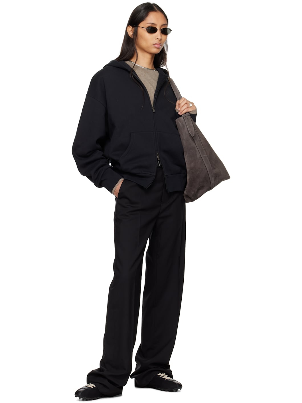 Black Classic Full Zip-Up Hoodie - 5