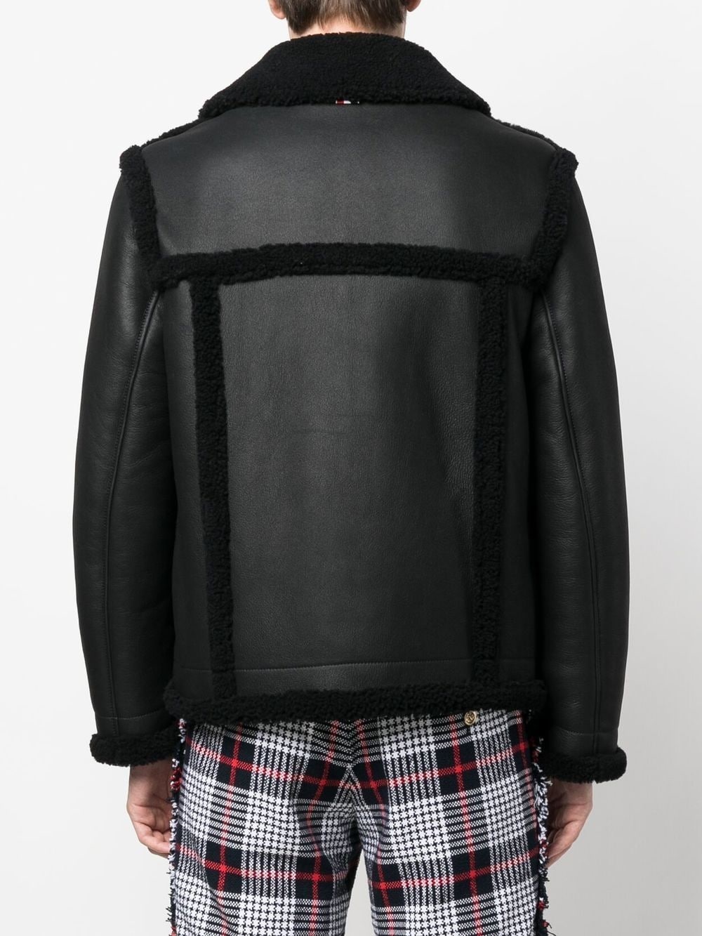 shearling-trim flight jacket - 4