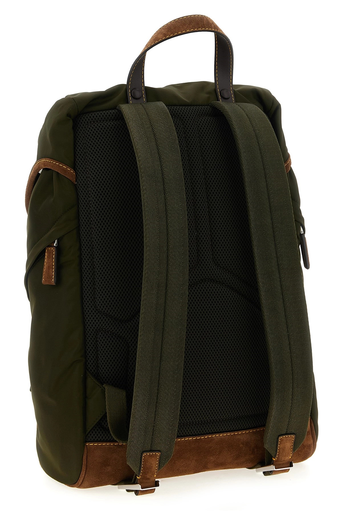 Re-Nylon and suede backpack - 2