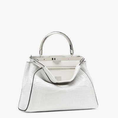 FENDI White crocodile leather bag outlook