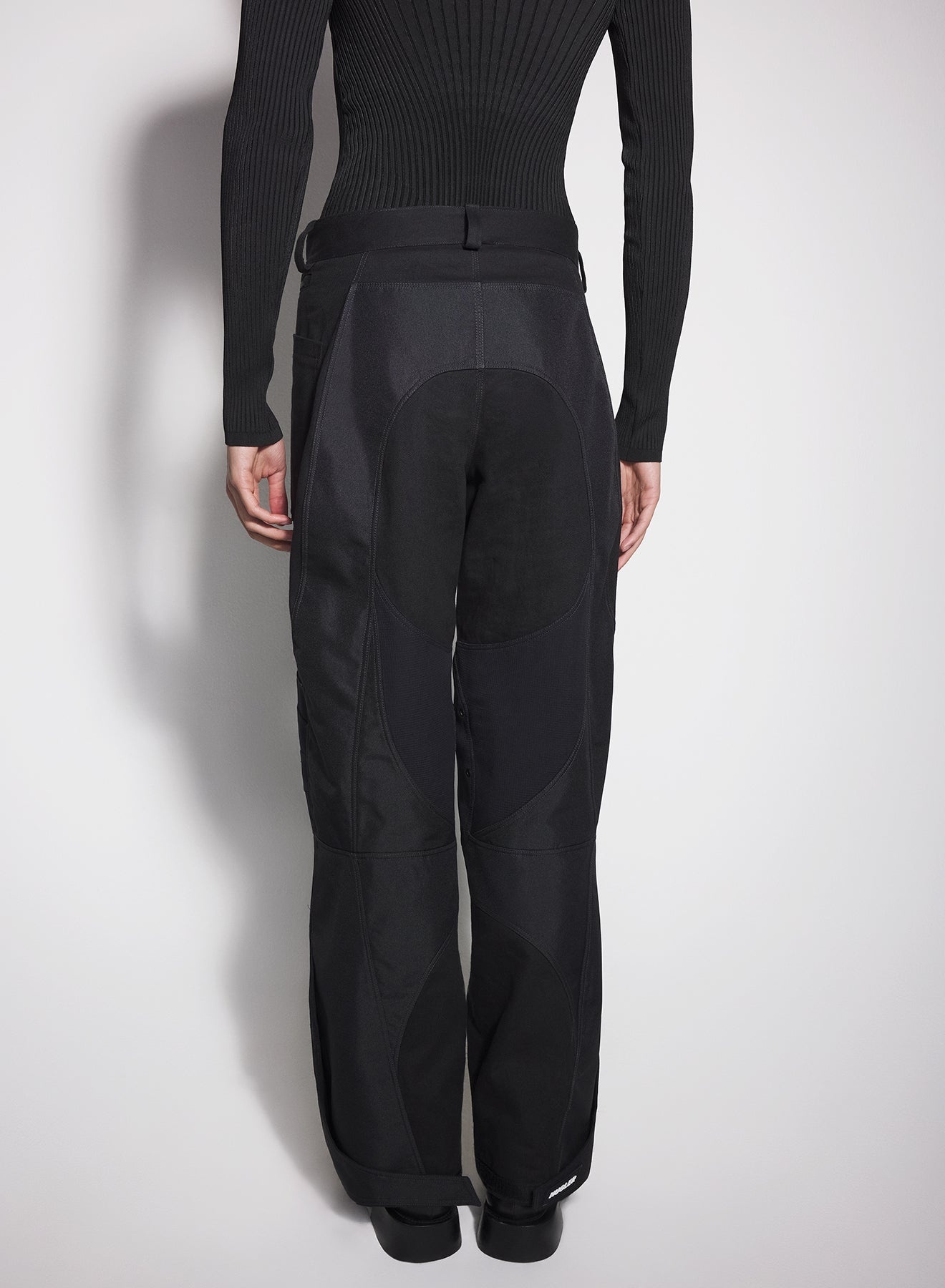 black technical fabric cargo pants - 5