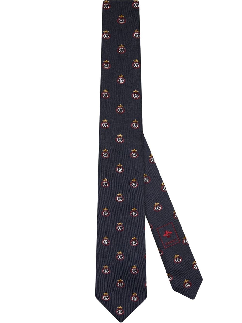 Double G Crown pattern tie - 1