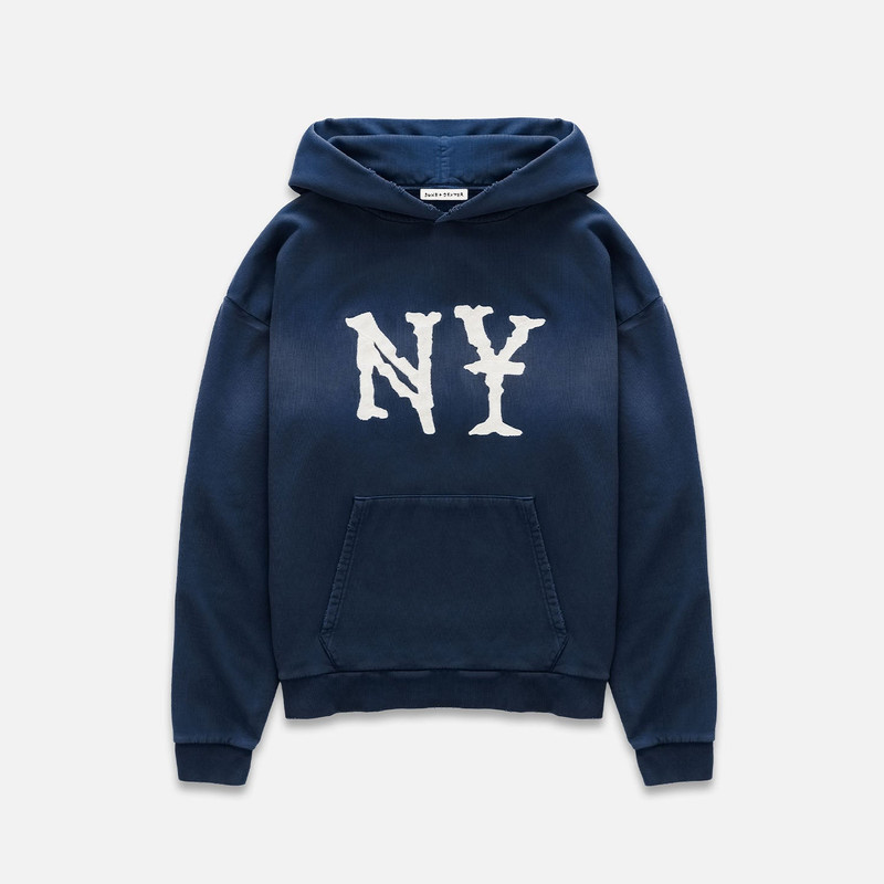 NY Embroidered Navy Hoodie 1