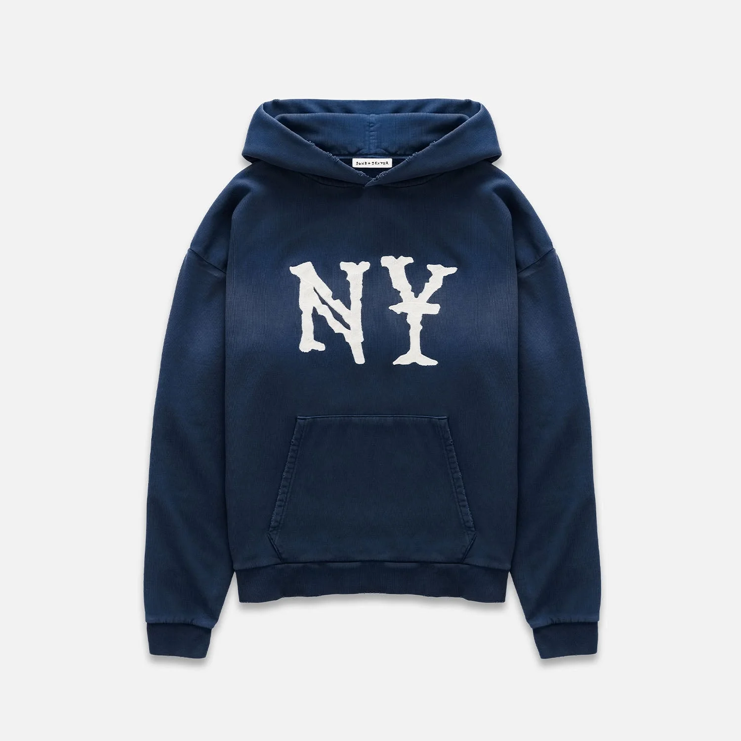 NY Embroidered Navy Hoodie - 1