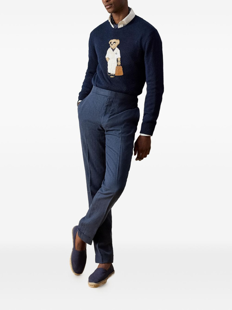 Ralph Lauren bear-appliqué crew-neck sweater outlook
